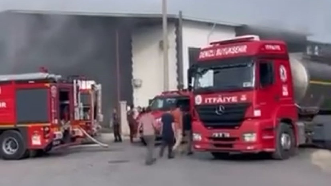 Denizli’de iş yeri yangını