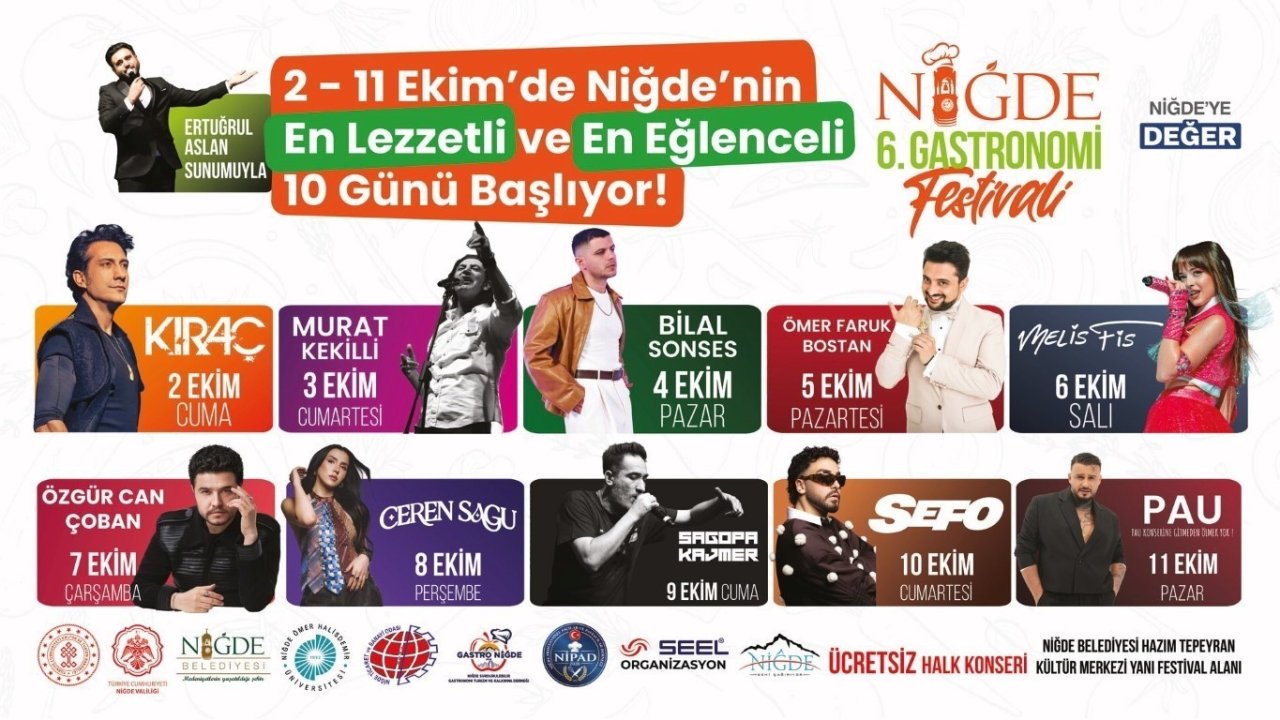 Niğde’de 10 gün sürecek Gastronomi Festivali başlıyor