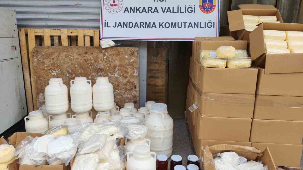 Ankara’da sahte gıda operasyonu: 838 kilogram süt ve süt ürünü ele geçirildi