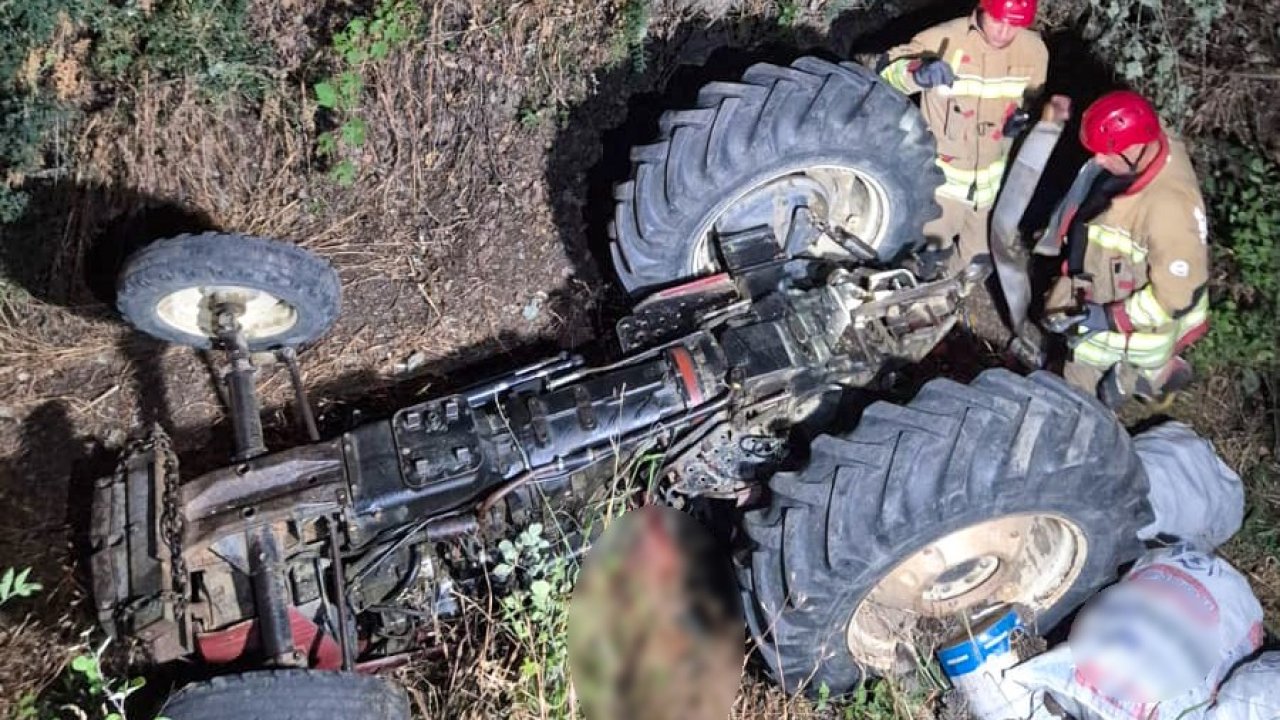 Devrilen traktörün altında kalan sürücü hayatını kaybetti