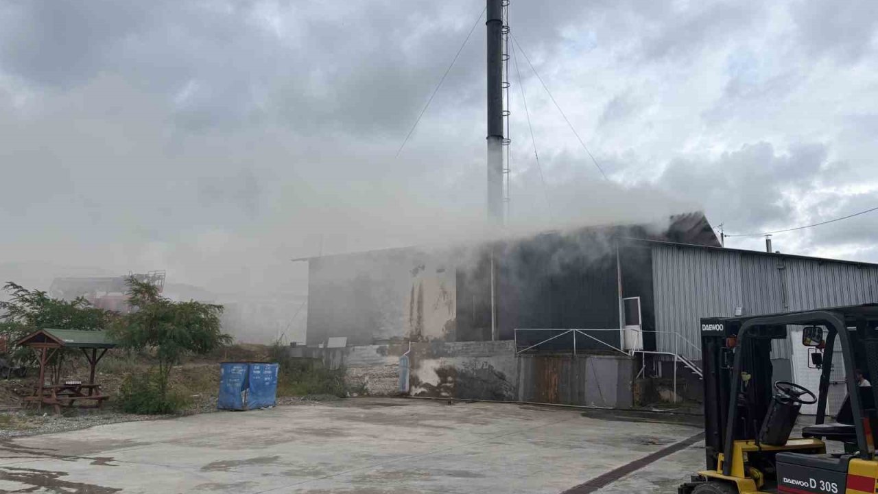 Kastamonu’da süt fabrikasının talaş silosunda çıkan yangın söndürüldü