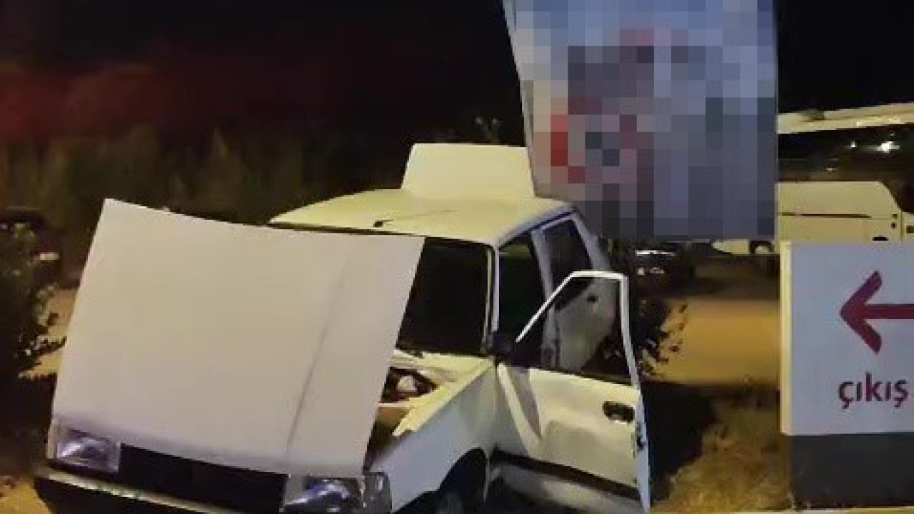 Yasak olmasına rağmen ’U’ dönüşü yapmak isteyen alkollü sürücü kaza yaptı