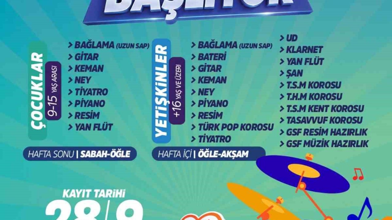 Kayseri Büyükşehir Konservatuvarı’nda kış kursları için kayıtlar başlıyor