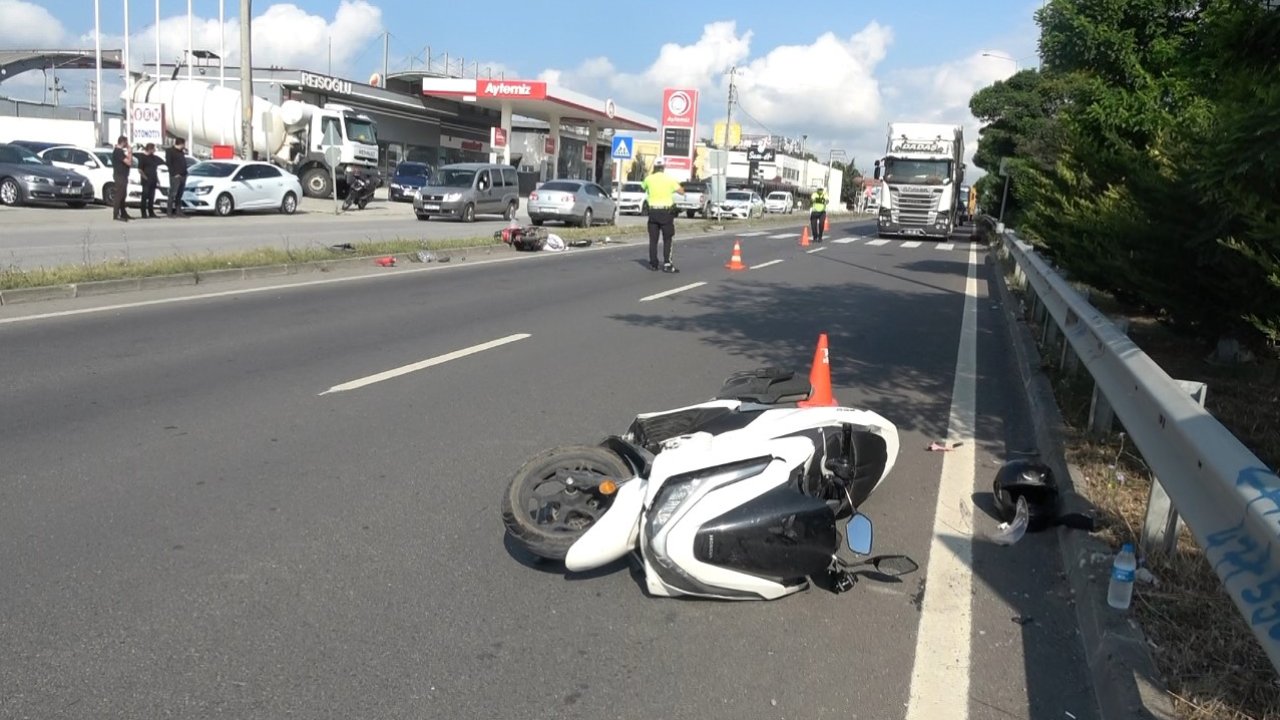 Motosiklet ile elektrikli bisiklet çarpıştı: 2 yaralı