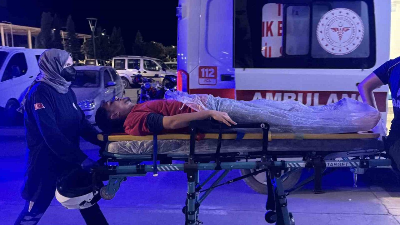 Devrilen motosikletin sürücüsü yaralandı