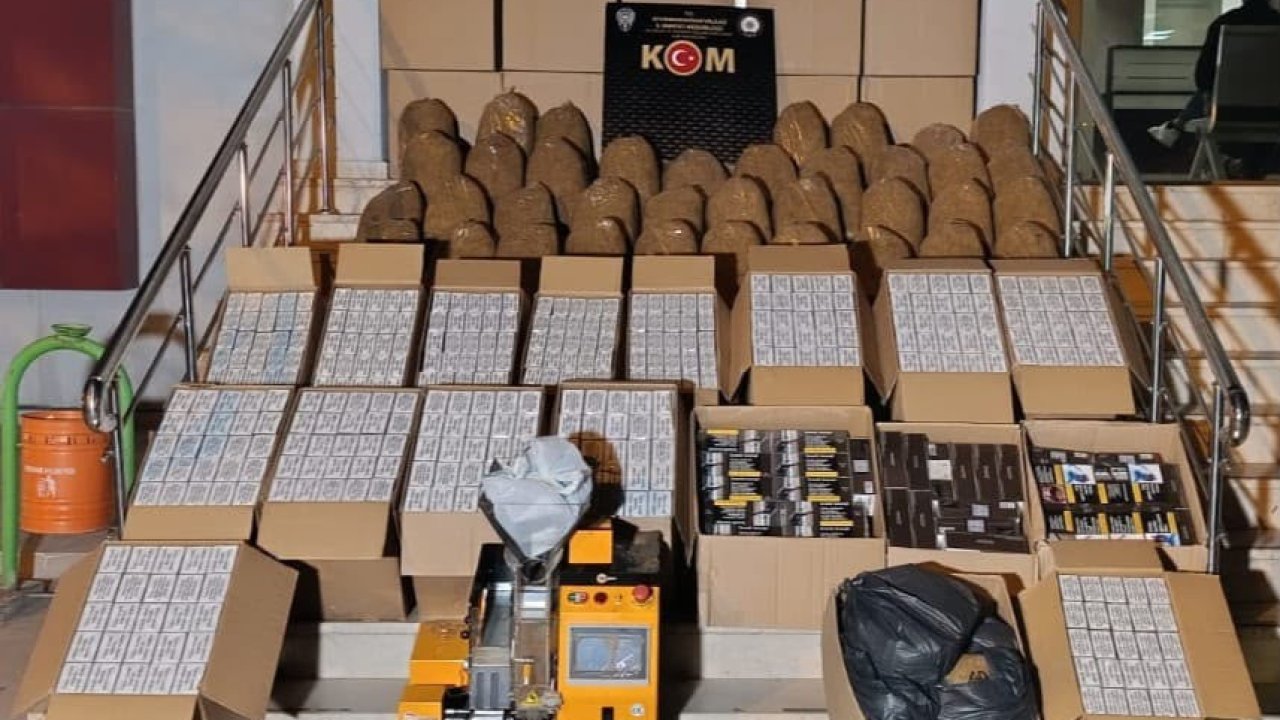Kaçak tütün ve makaron operasyonunda 3 şüpheli yakalandı