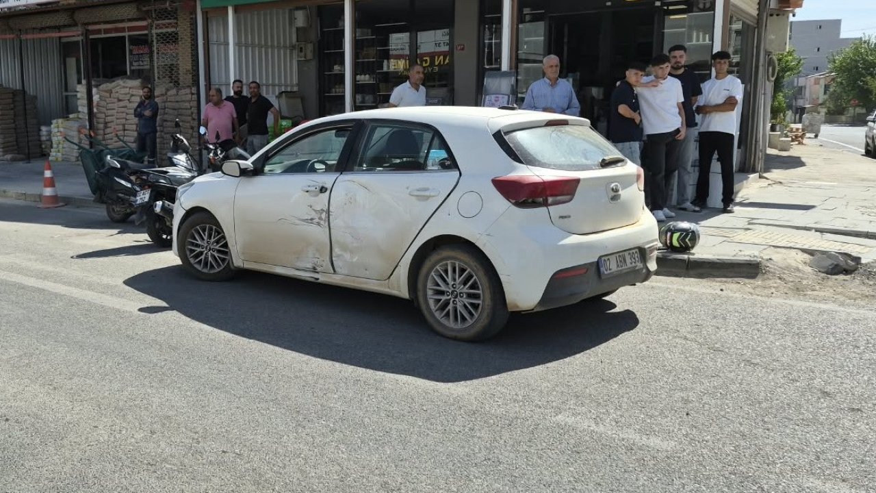 Adıyaman’da motosiklet ile otomobil çarpıştı: 1 yaralı