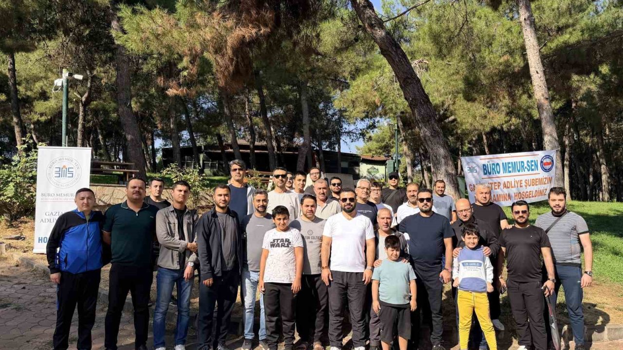 Adliye personeli aileleriyle doğada stres attı