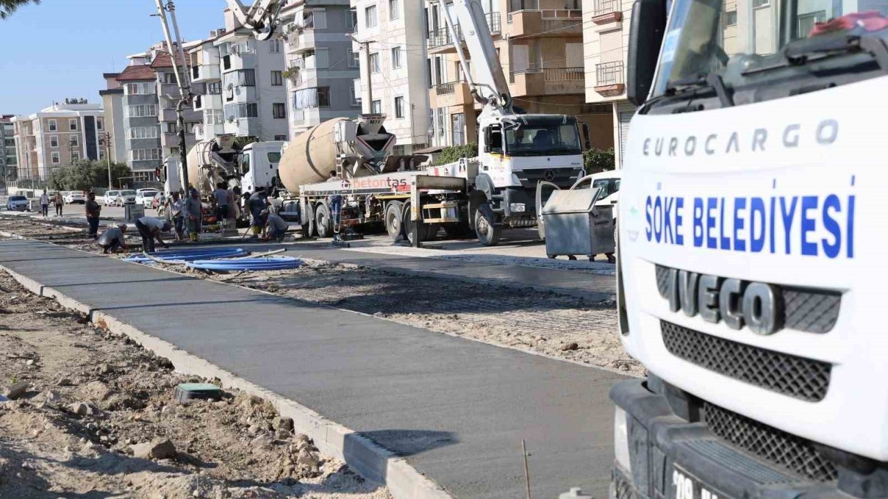 Söke’de Bisiklet ve Yürüyüş Yolu Projesi’nde ikinci etap hızlandı