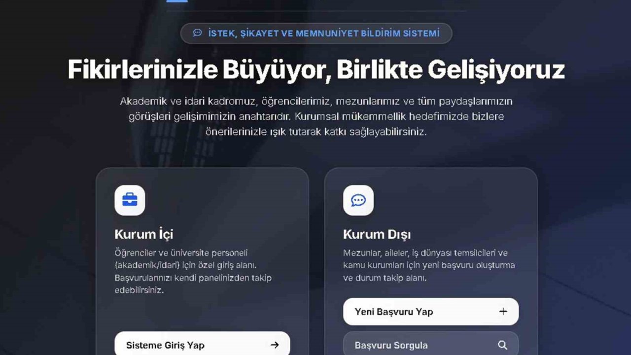 MSKÜ istek, şikayet ve memnuniyet bildirim sistemi kurum dışı paydaşların da hizmetinde