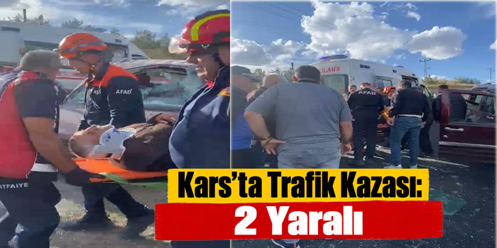 Kars'ta trafik kazası: 2 yaralı