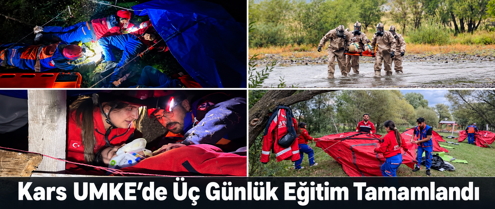 Kars’ta UMKE Gönüllüleri Sahada Eğitim Aldı