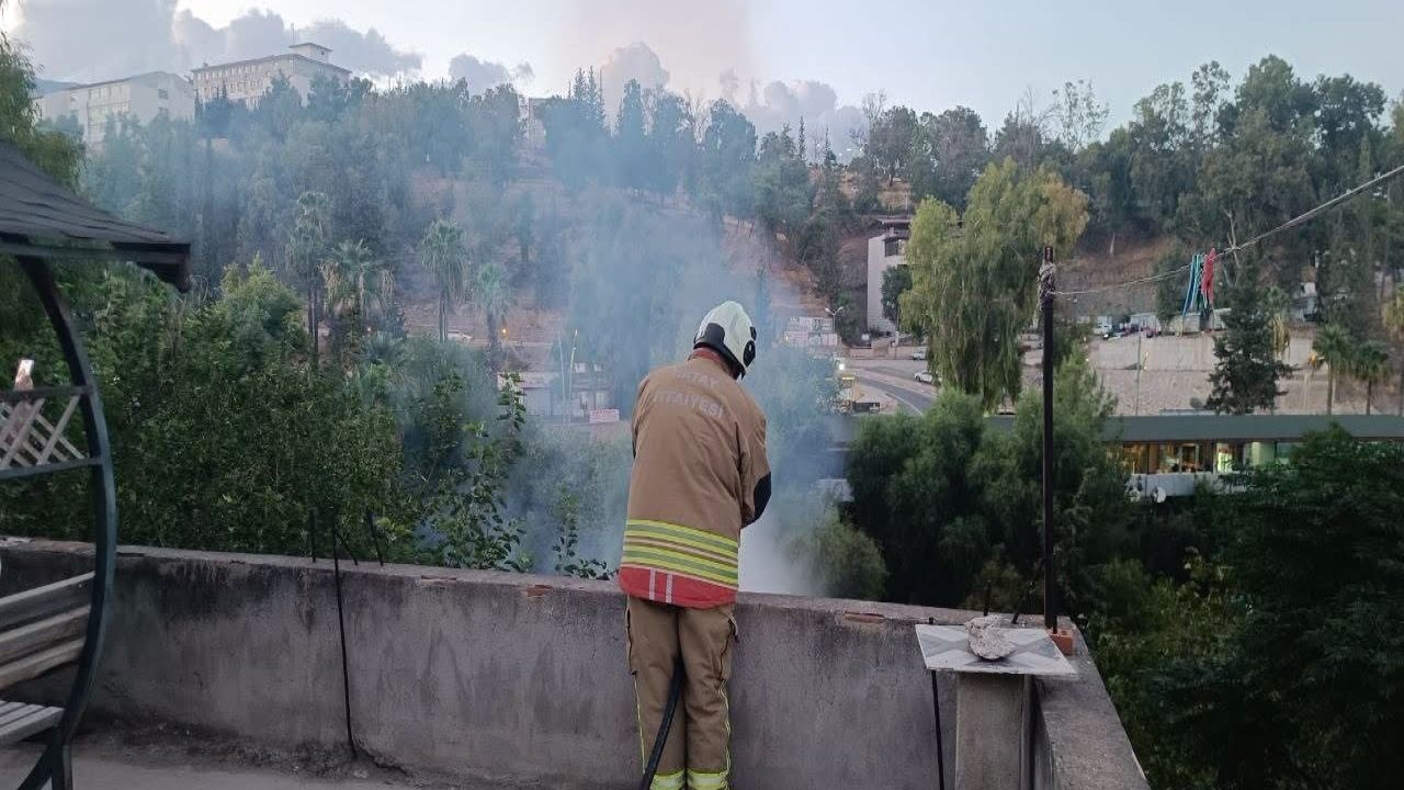 Kırıkhan’da bahçe yangını büyümeden söndürüldü