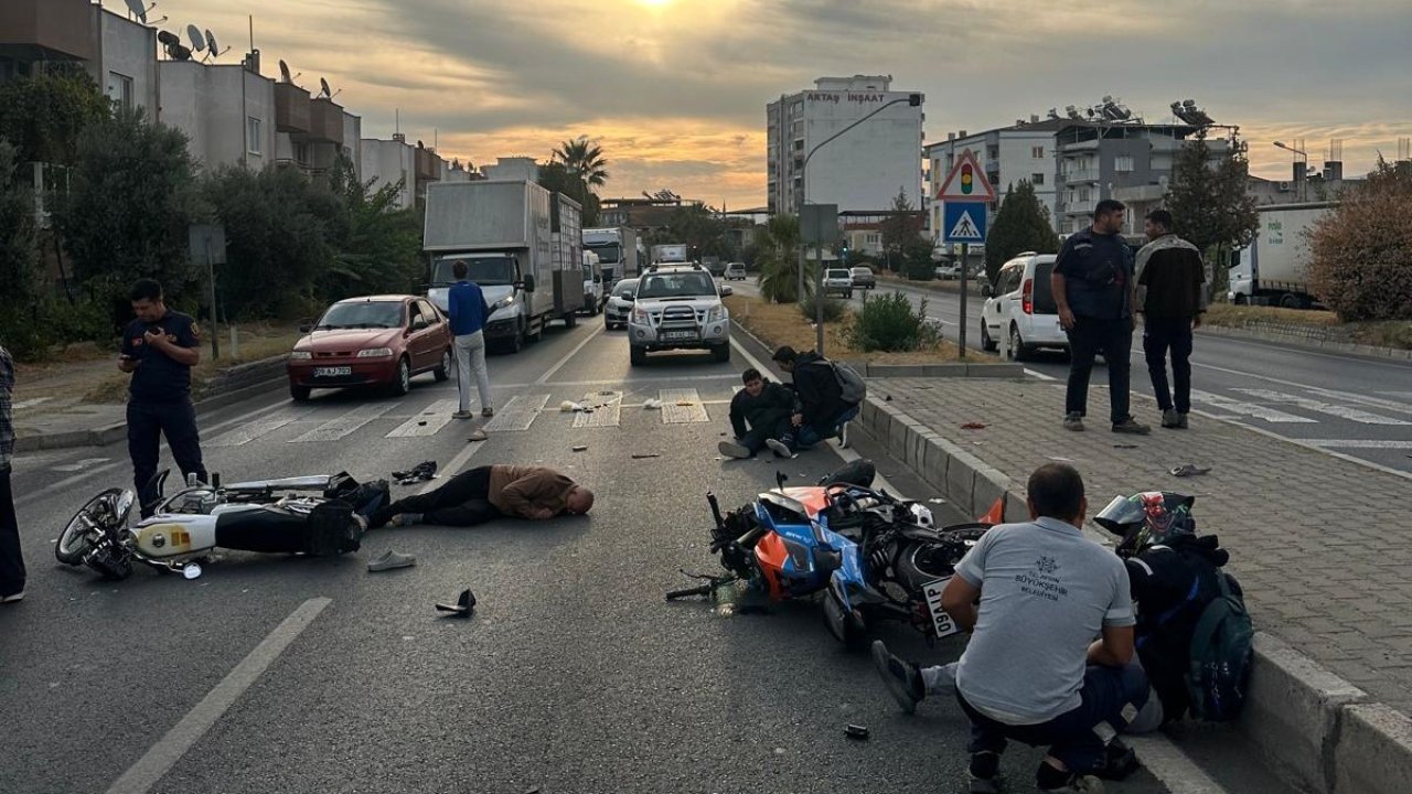 Umurlu’da motosikletler çarpıştı: 3 yaralı
