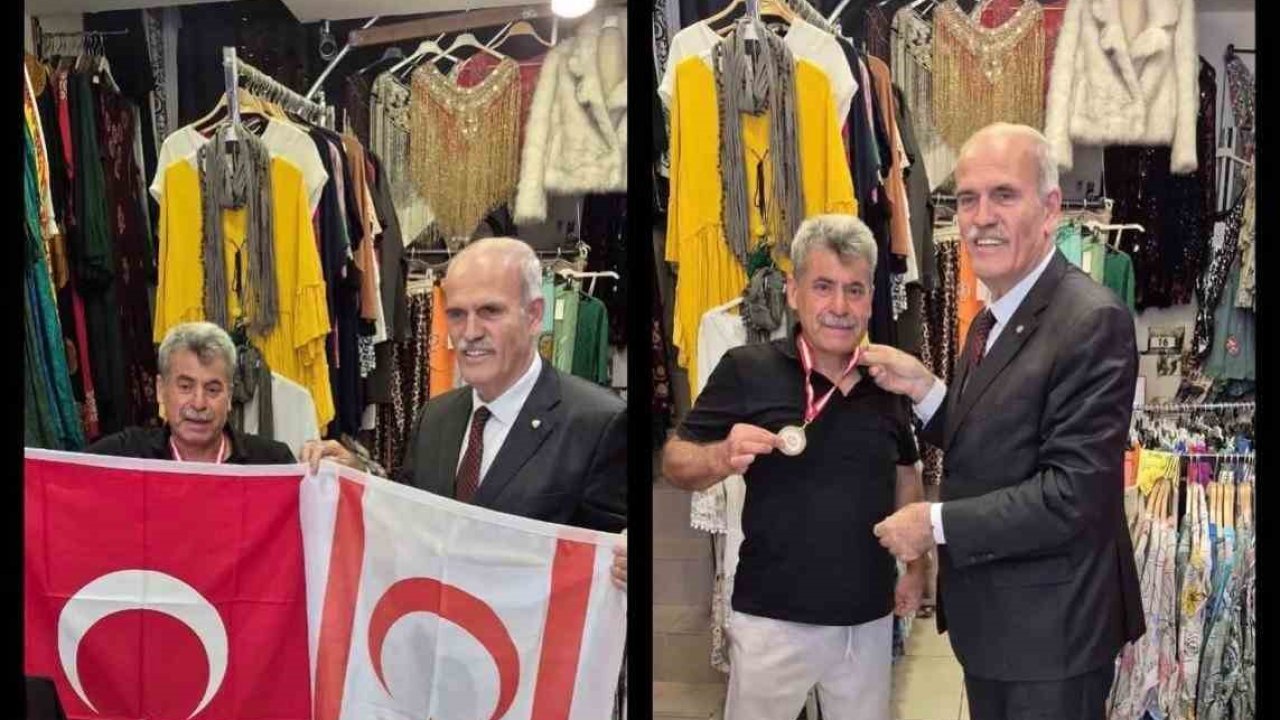 Kıbrıs Maratonu öncesi Bursalı Veteran atlete anlamlı ziyaret