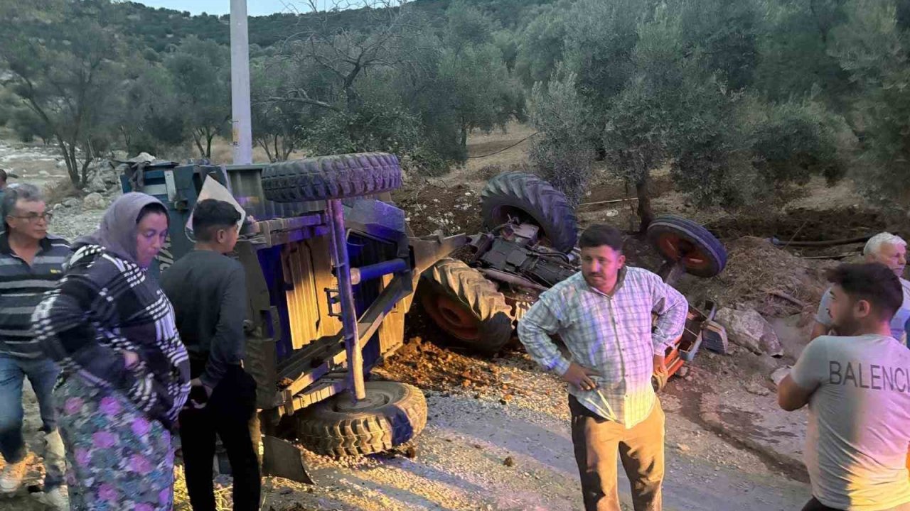 Bozdoğan’da traktör devrildi: 1 yaralı