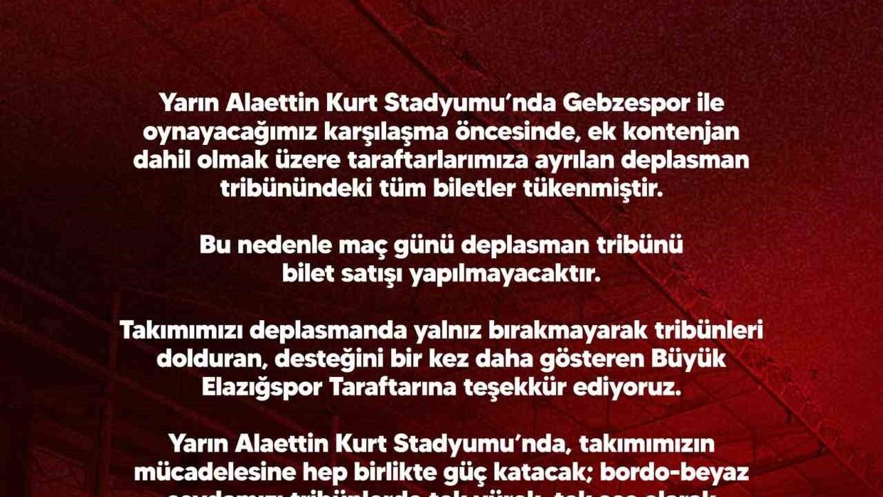 Elazığspor, deplasmanda kapalı gişe