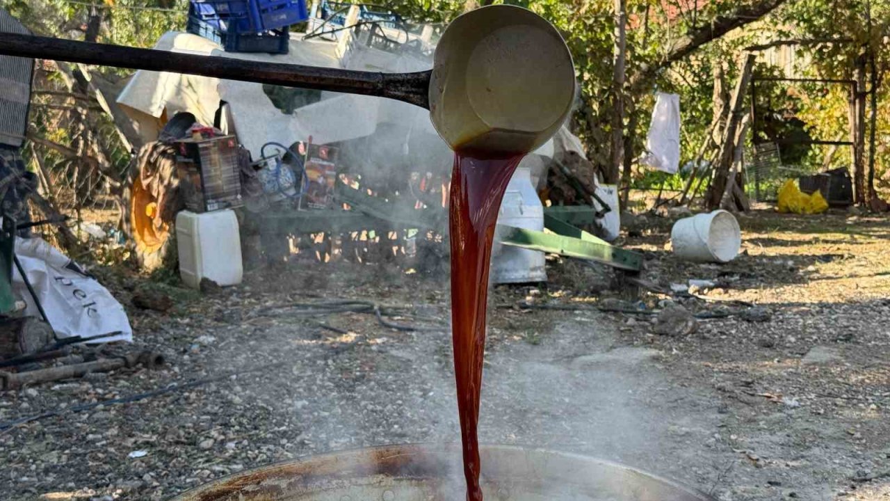 Eskişehir’de geleneksel yöntemlerle pekmez mesaisi