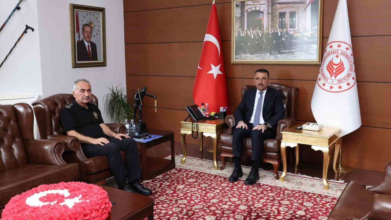 Zonguldak’ın yeni Emniyet Müdürü Kaba’dan Vali Hacıbektaşoğlu’na ziyaret