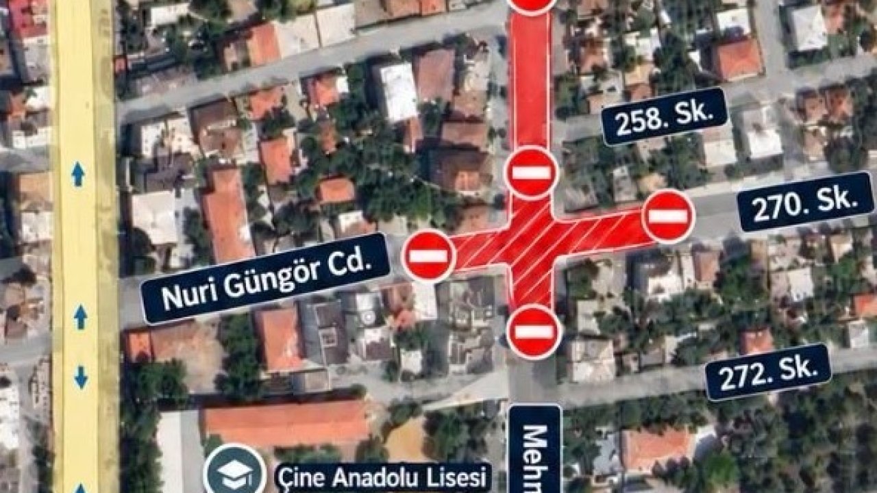 Çine’de o yol araç trafiğine geçici olarak kapanıyor