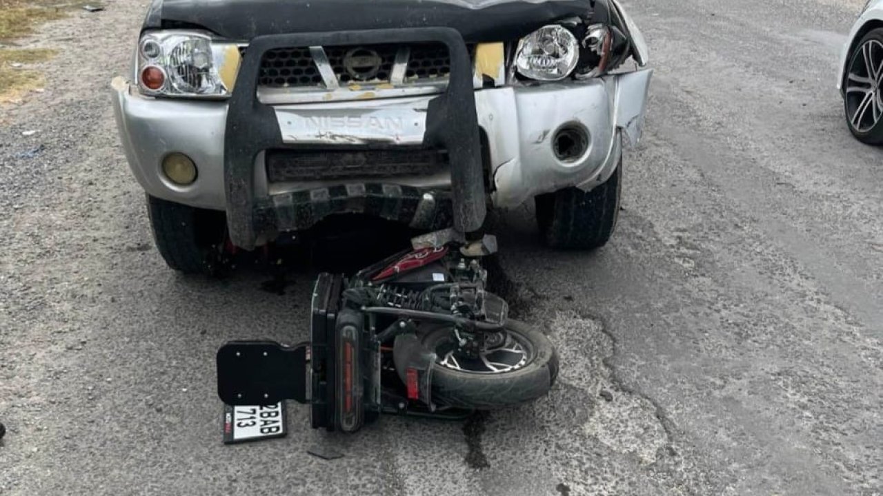 Karapınar’da pikap ile motosiklet çarpıştı: 1 yaralı