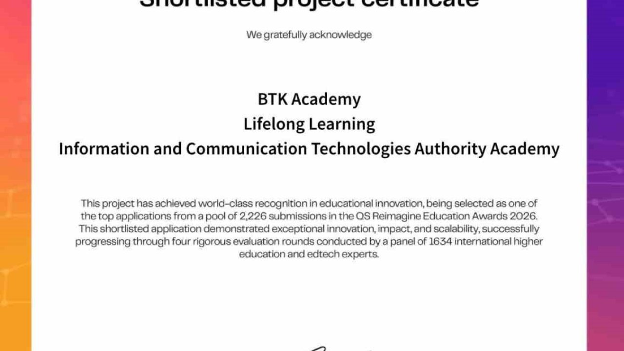 BTK Akademi QS Reimagine Education Awards 2026’da kısa listede