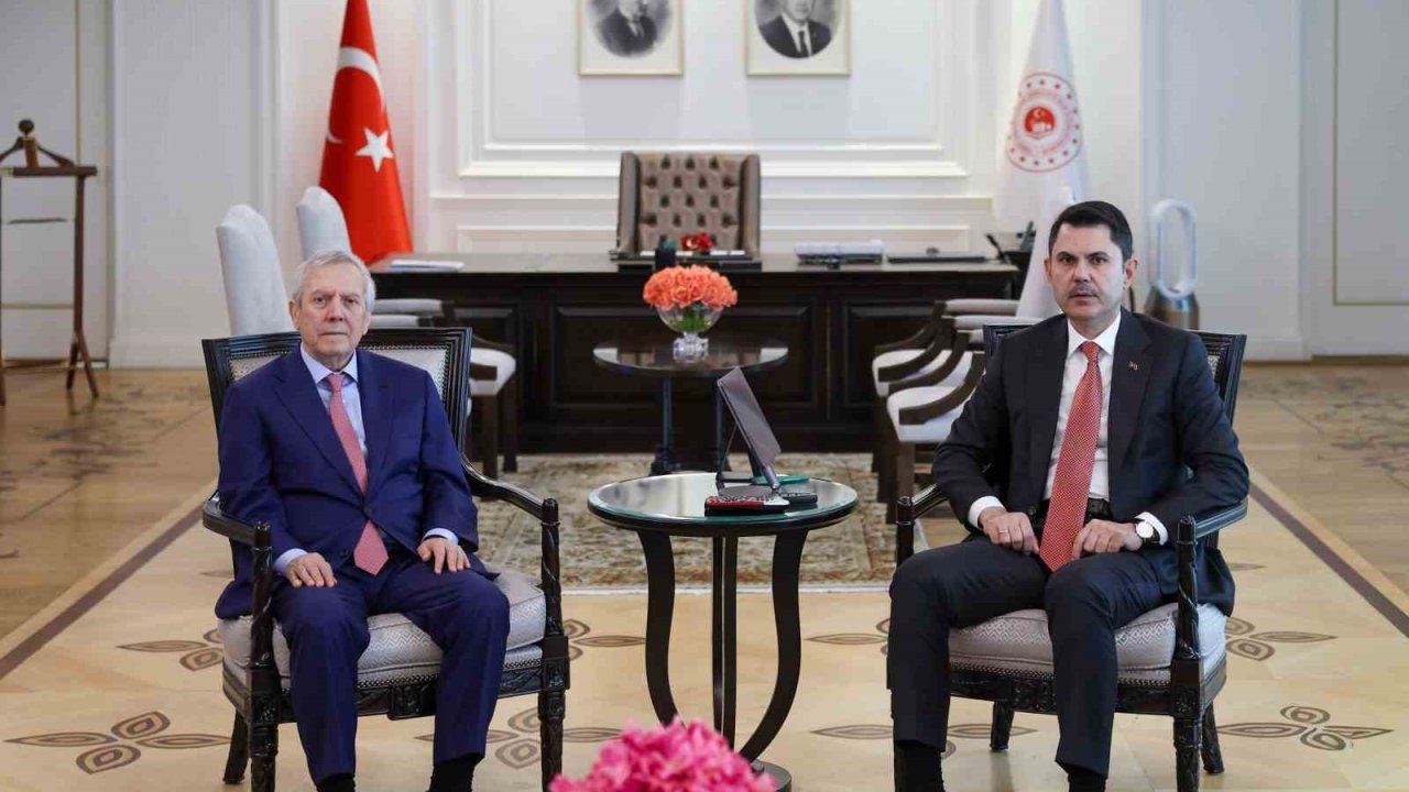 Bakan Kurum, Fenerbahçe spor kulübü başkanı Aziz Yıldırım’ı kabul etti