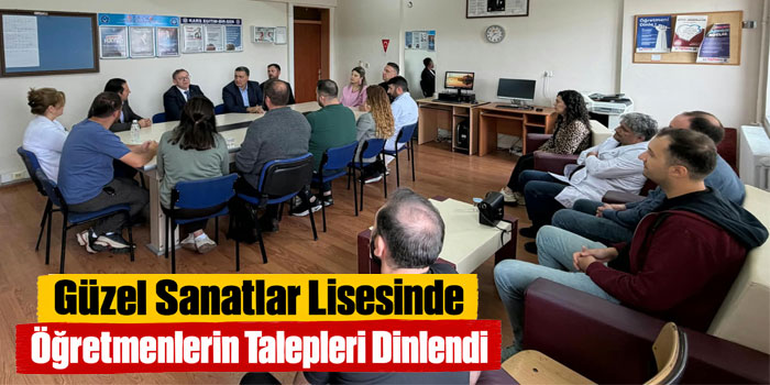 Kars Valisi Ziya Polat, Güzel Sanatlar Lisesinde Öğretmen ve Öğrencilerle Buluştu