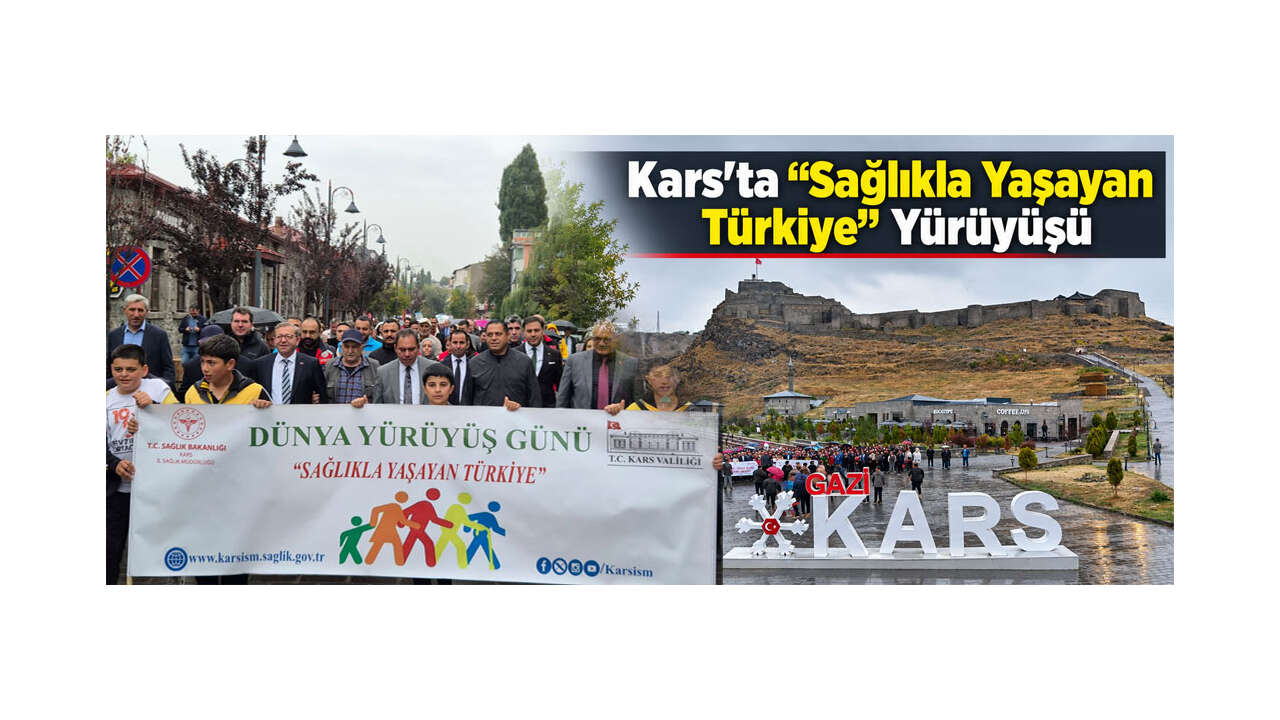 Kars’ta Sağlıklı Yaşlanma İçin Yürüyüş Düzenlendi