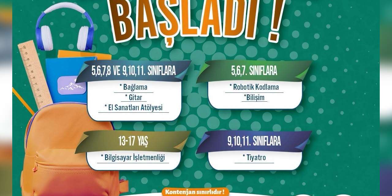 Değer Gençlik Merkezi’nde kurs başvuruları başladı