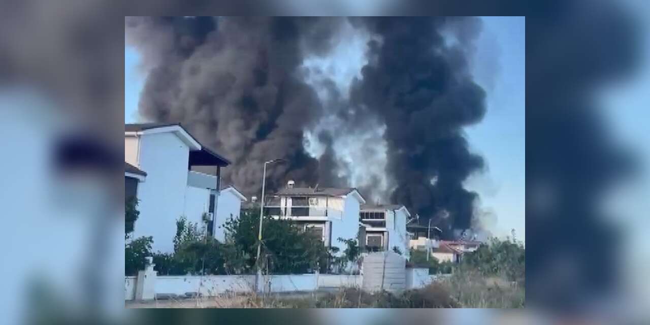 Aydın’da pazar yeri yangını