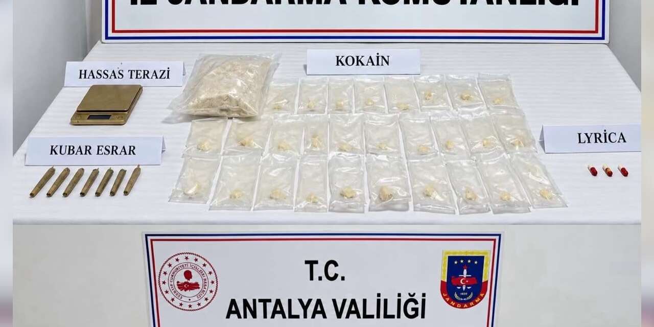 Antalya’da 3 kilogram kokain ele geçirildi