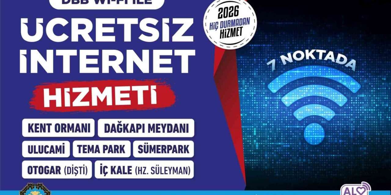 DBB 7 noktada ücretsiz internet hizmeti veriyor