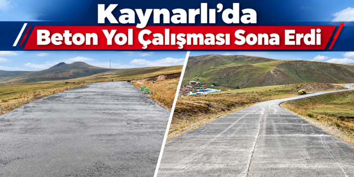 Selim Kaynarlı’da Beton Yol Çalışması Sona Erdi