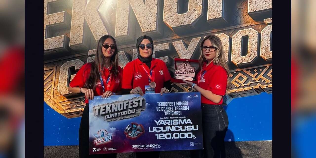 BAÜN’lü öğrencilerden TEKNOFEST’te sahne tasarımlarıyla 3.lük ödülü