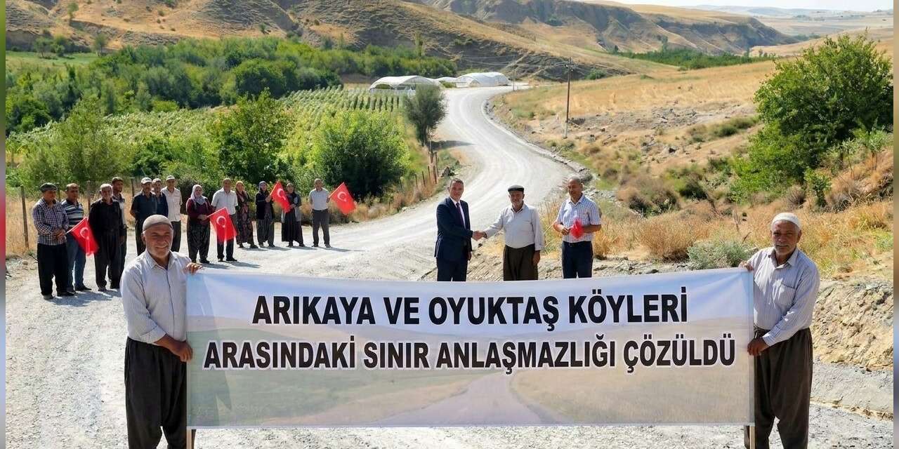 Arıkaya ve Oyuktaş köyleri arasındaki yıllardır süren sınır anlaşmazlığı çözüldü