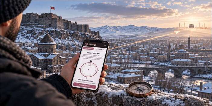 Kars'ta Kıble Yönü Nasıl Bulunur? Kıble Kaç Derece ve Hangi Yönde?