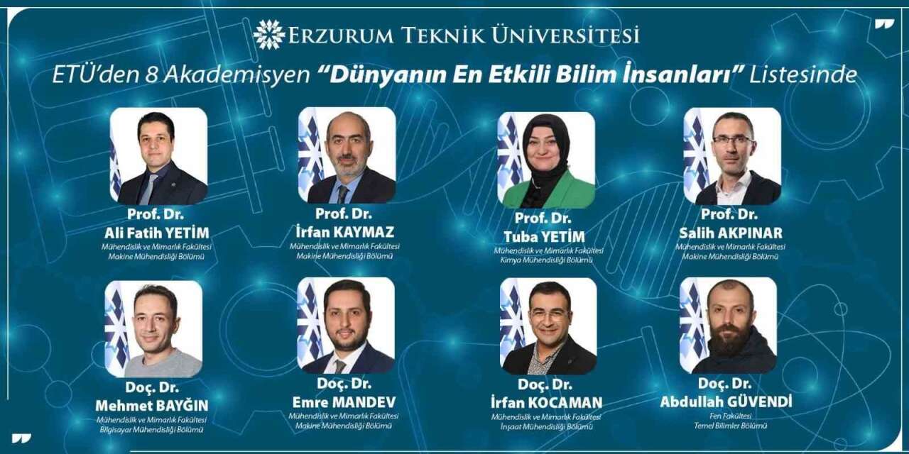 ETÜ’den 8 akademisyen "dünyanın en etkili bilim insanları" listesinde