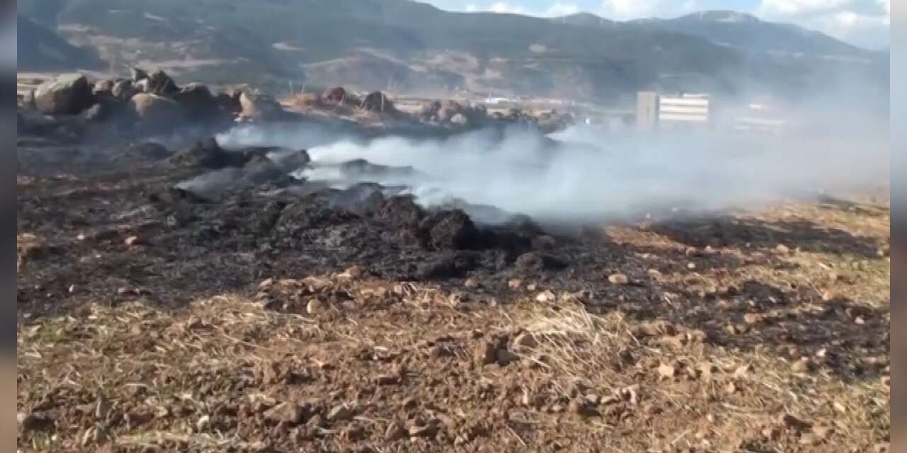 İslahiye’de anız yangını söndürüldü