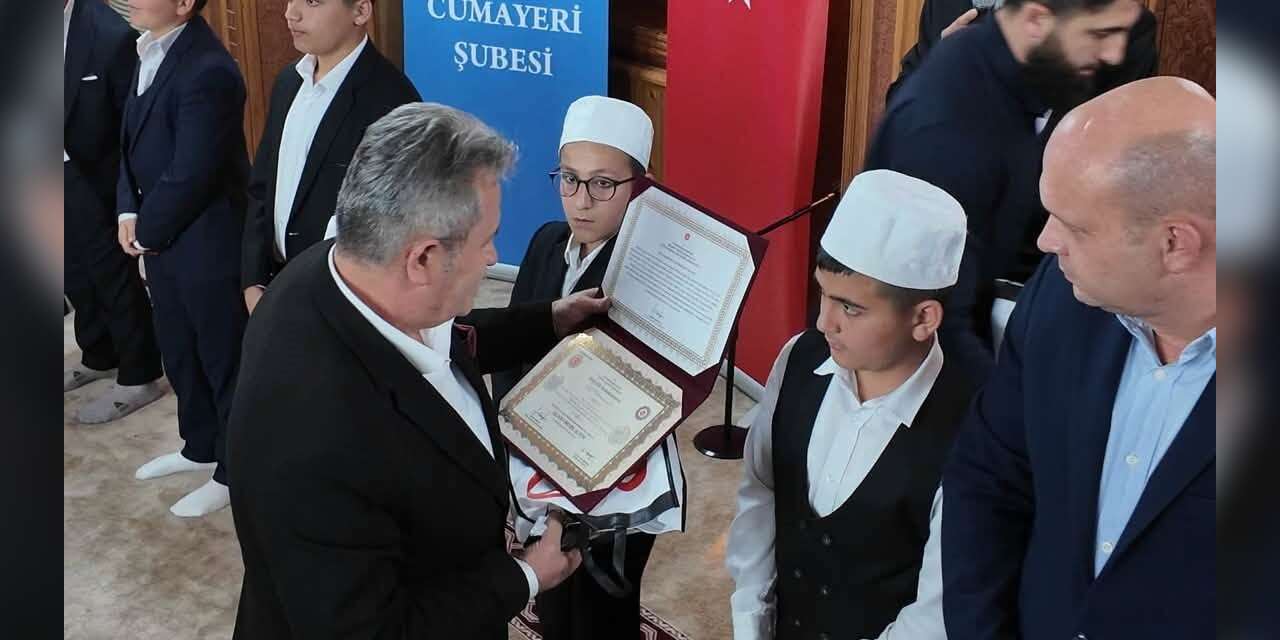 Cumayeri’nde 12 hafıza belgeleri takdim edildi