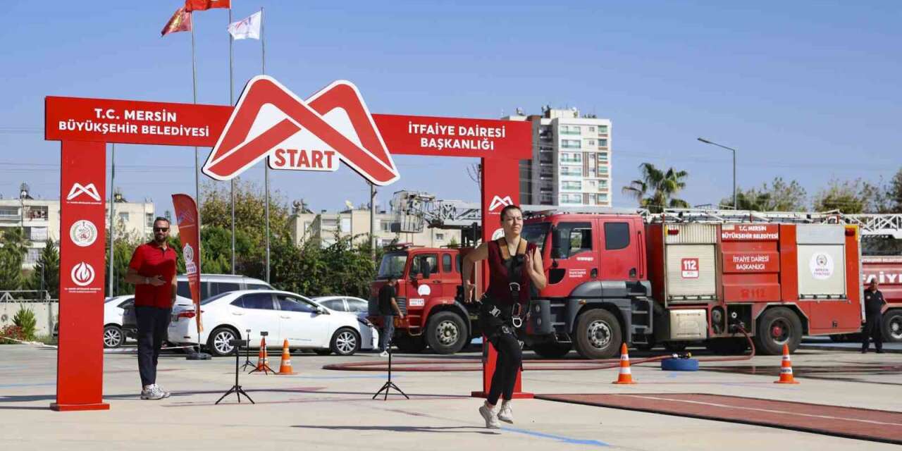 Mersin’de 50 itfaiye eri alımı için 250 aday ter döktü