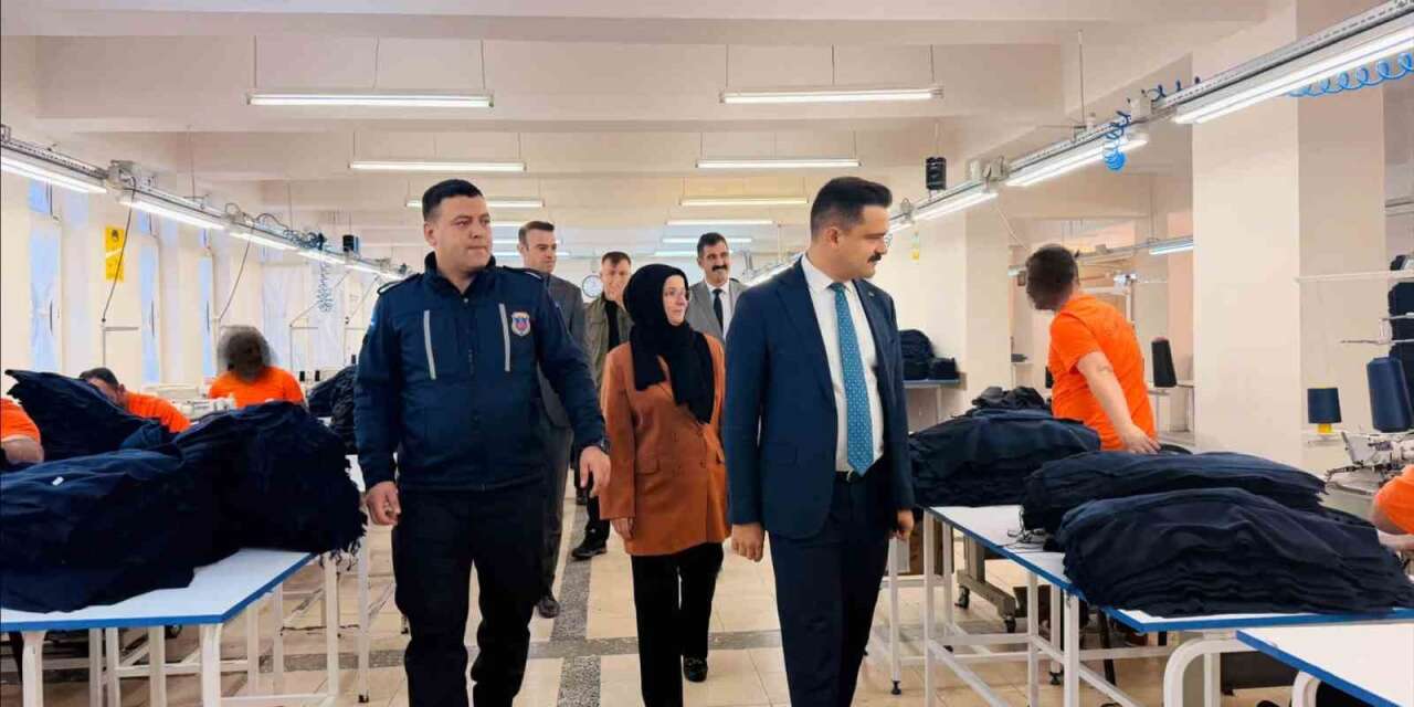 Hükümlülerin üretimi yerinde incelendi