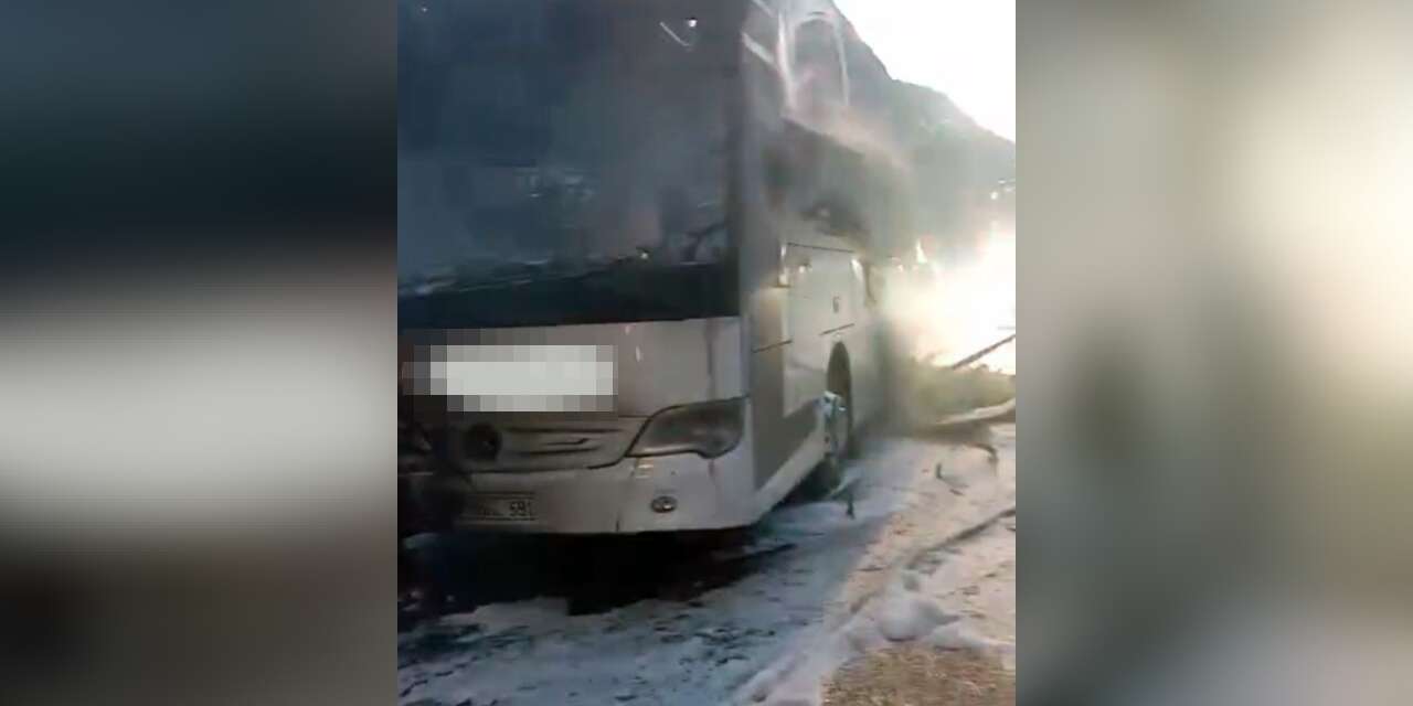Yolcu otobüsünde yangın