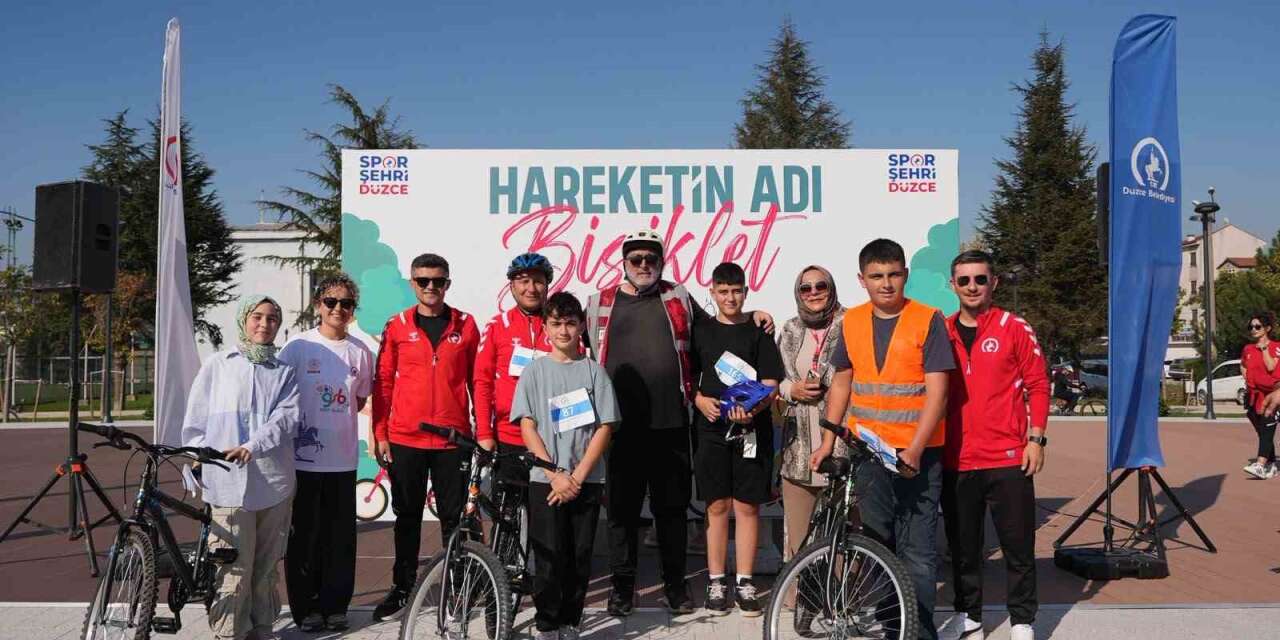 Düzce’de 7’den 70’e herkes pedal çevirdi