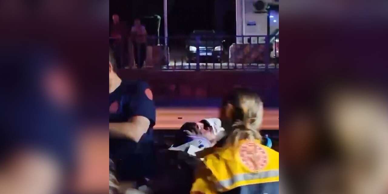 Çelik bariyerlere çarpan hafif ticari aracın sürücüsü yaralandı