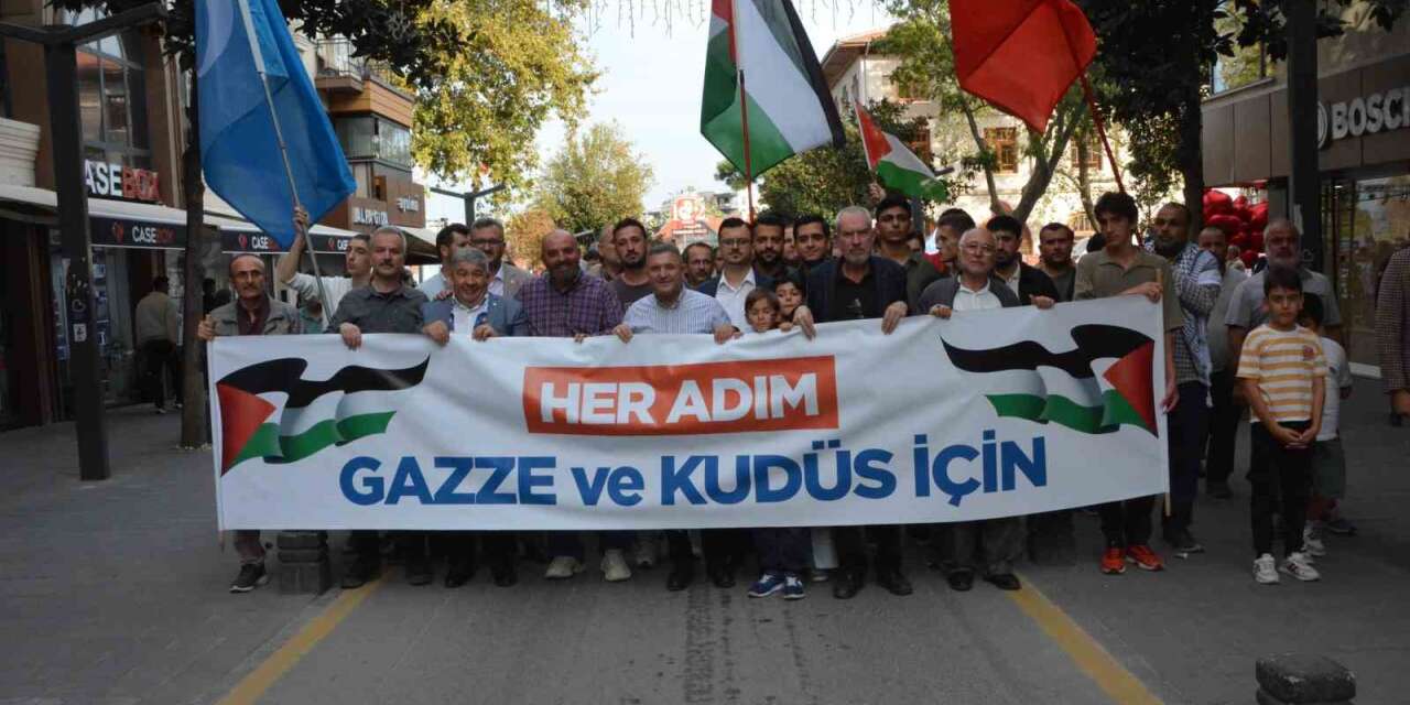 Balıkesir’de Gazze ve Kudüs için yürüyüş düzenlendi