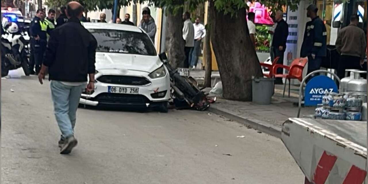 Ankara’da otomobil, motosiklete çarptı: 1 ağır yaralı