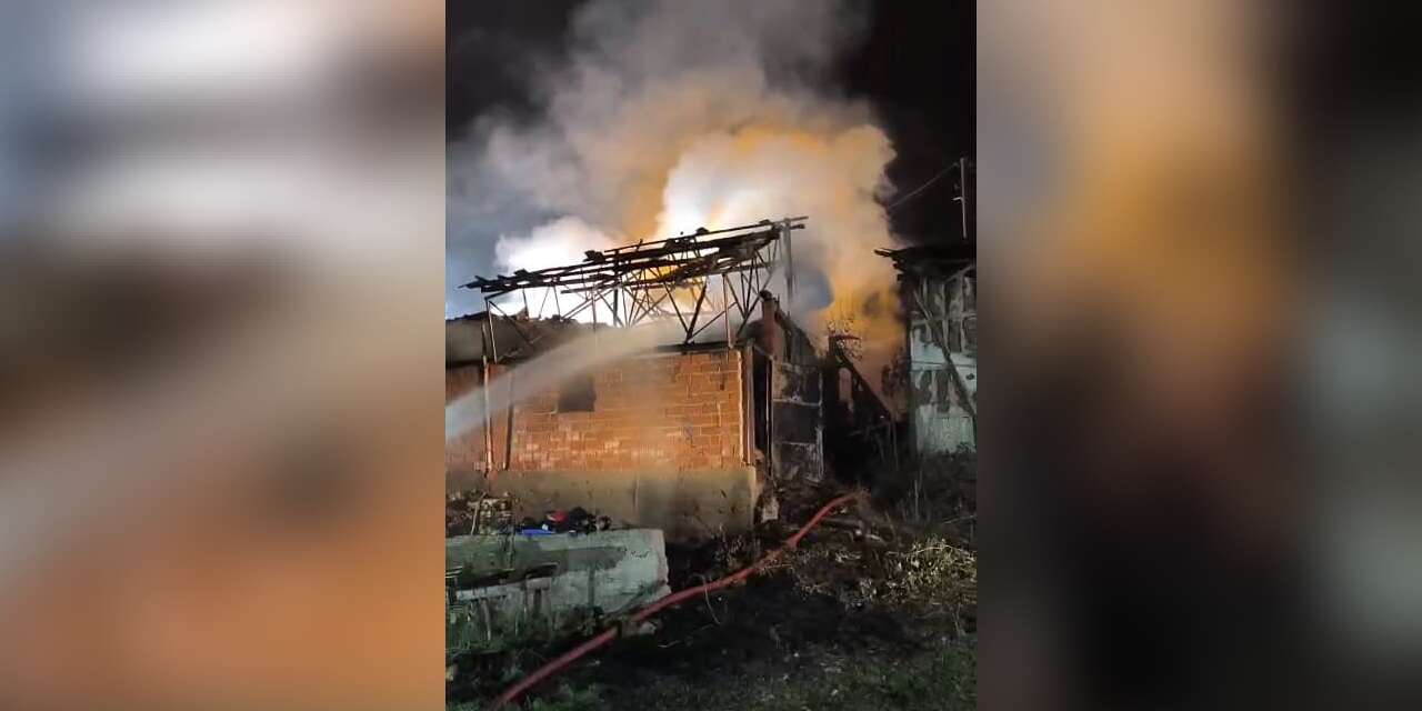 Bursa’da samanlık alev alev yandı