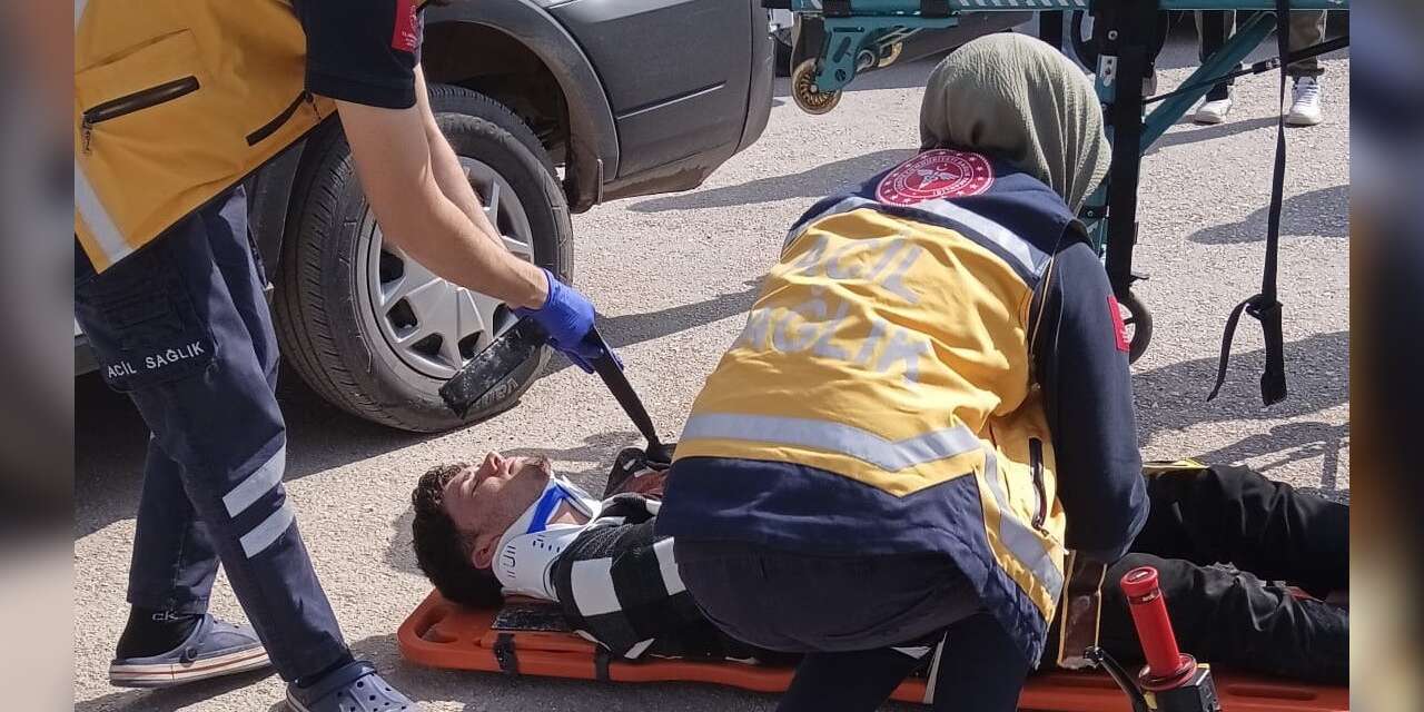 Gölbaşı’nda iki otomobil çarpıştı: 1 yaralı