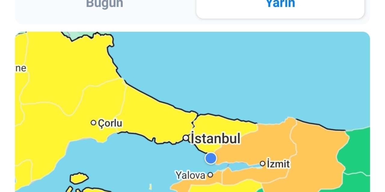 Kocaeli için kuvvetli ve şiddetli sağanak uyarısı